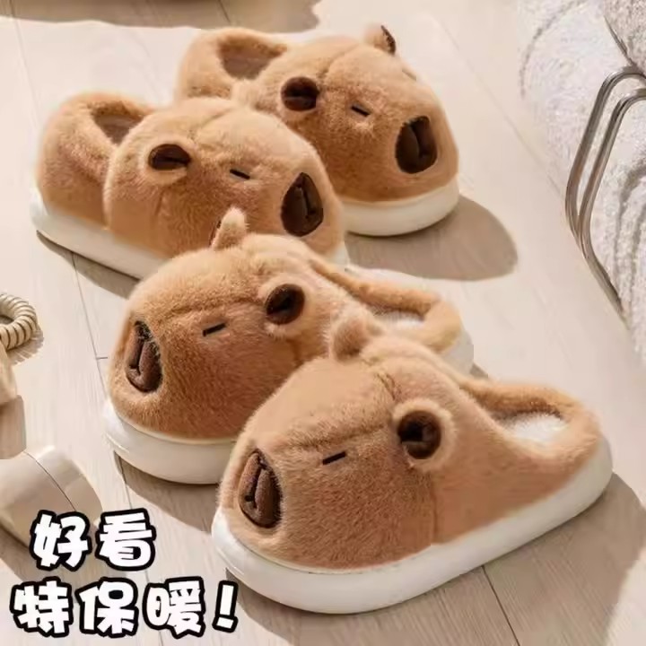 2025新款可爱卡通毛茸茸加厚保暖