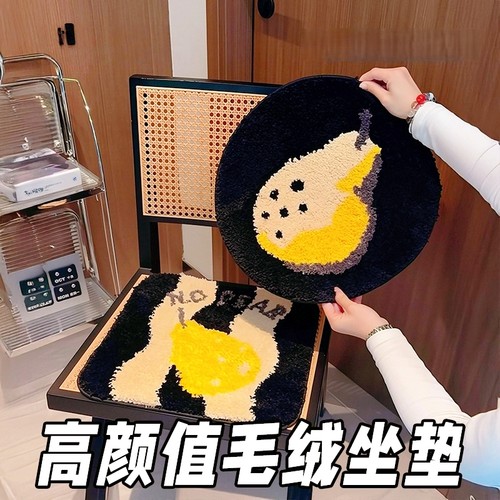 高颜值中古风创意家居加绒坐垫子