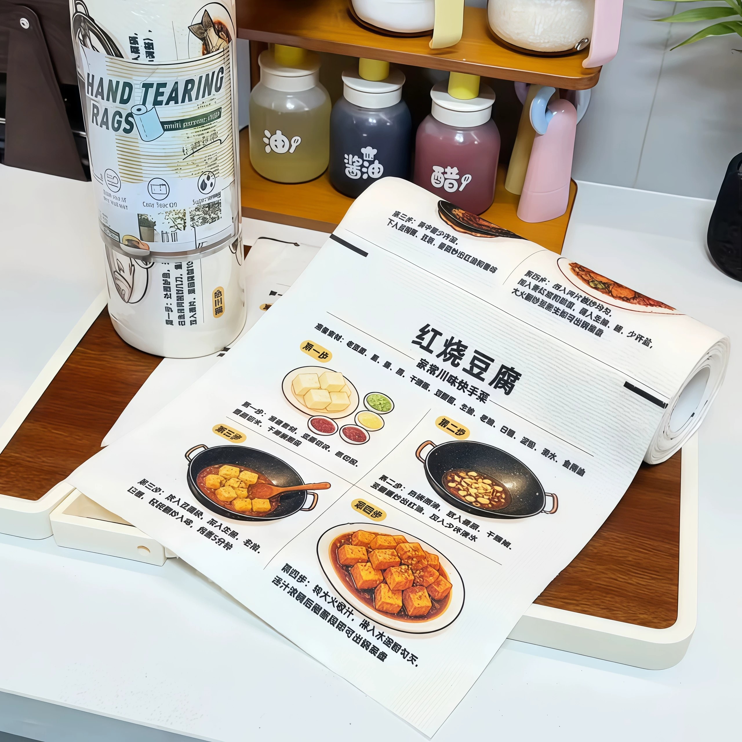 【厨房好物】菜谱款手撕周抛懒人抹布厨房加厚吸水一次性清洁抹布