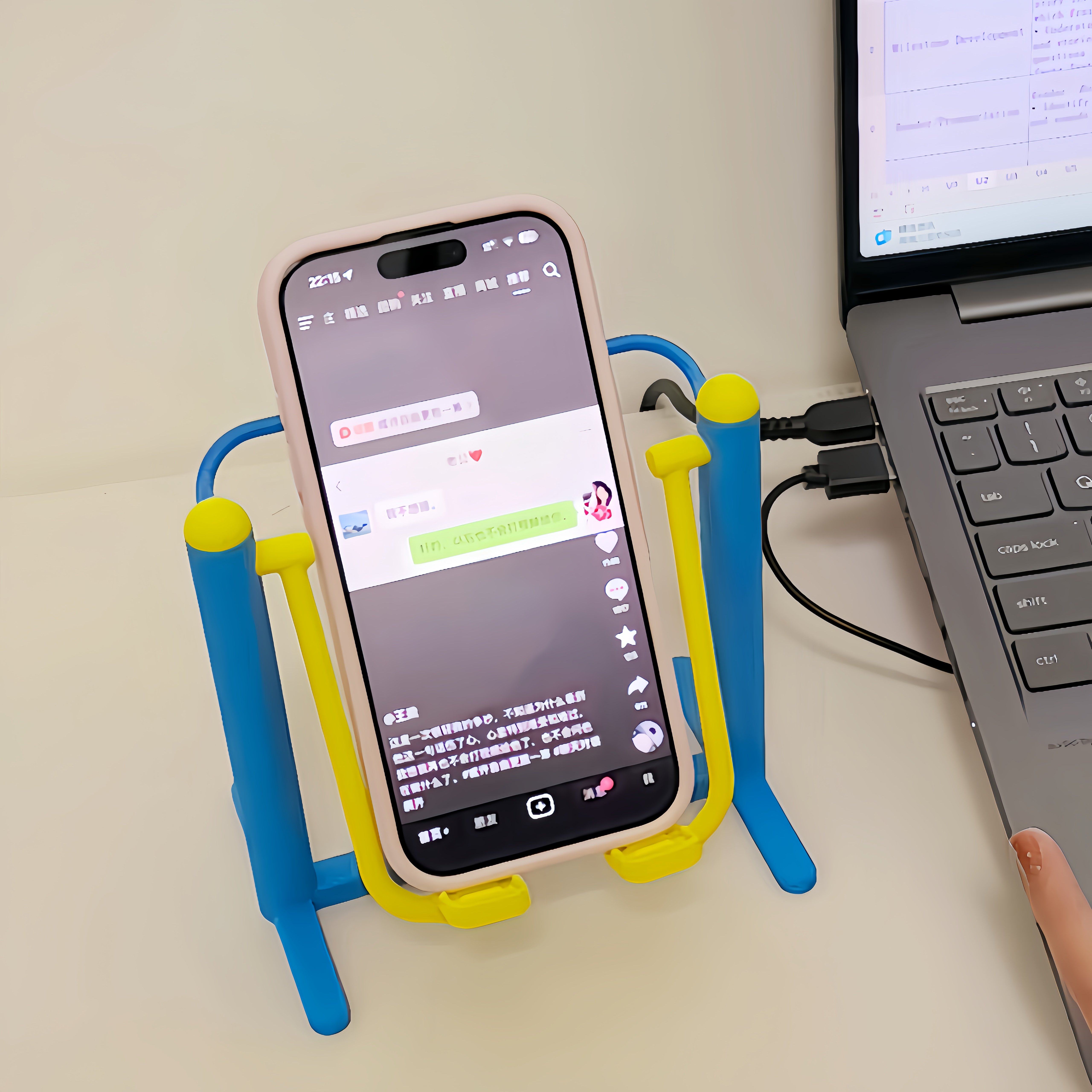 健身器材手机支架创意搞怪个性懒人追剧神器太空漫步可爱桌面摆件