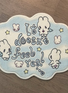 onionion*鸟鸟一y 天使小兔 仿羊绒地毯原创设计