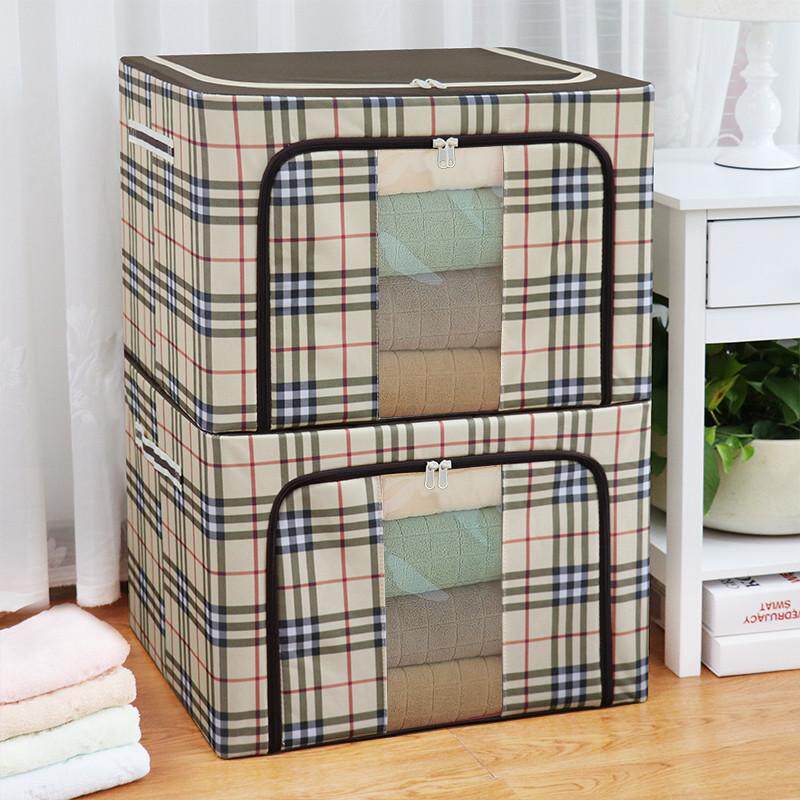 可折叠衣服收纳箱牛津布纺储物箱被子艺袋布子塑料盒箱特大号整理