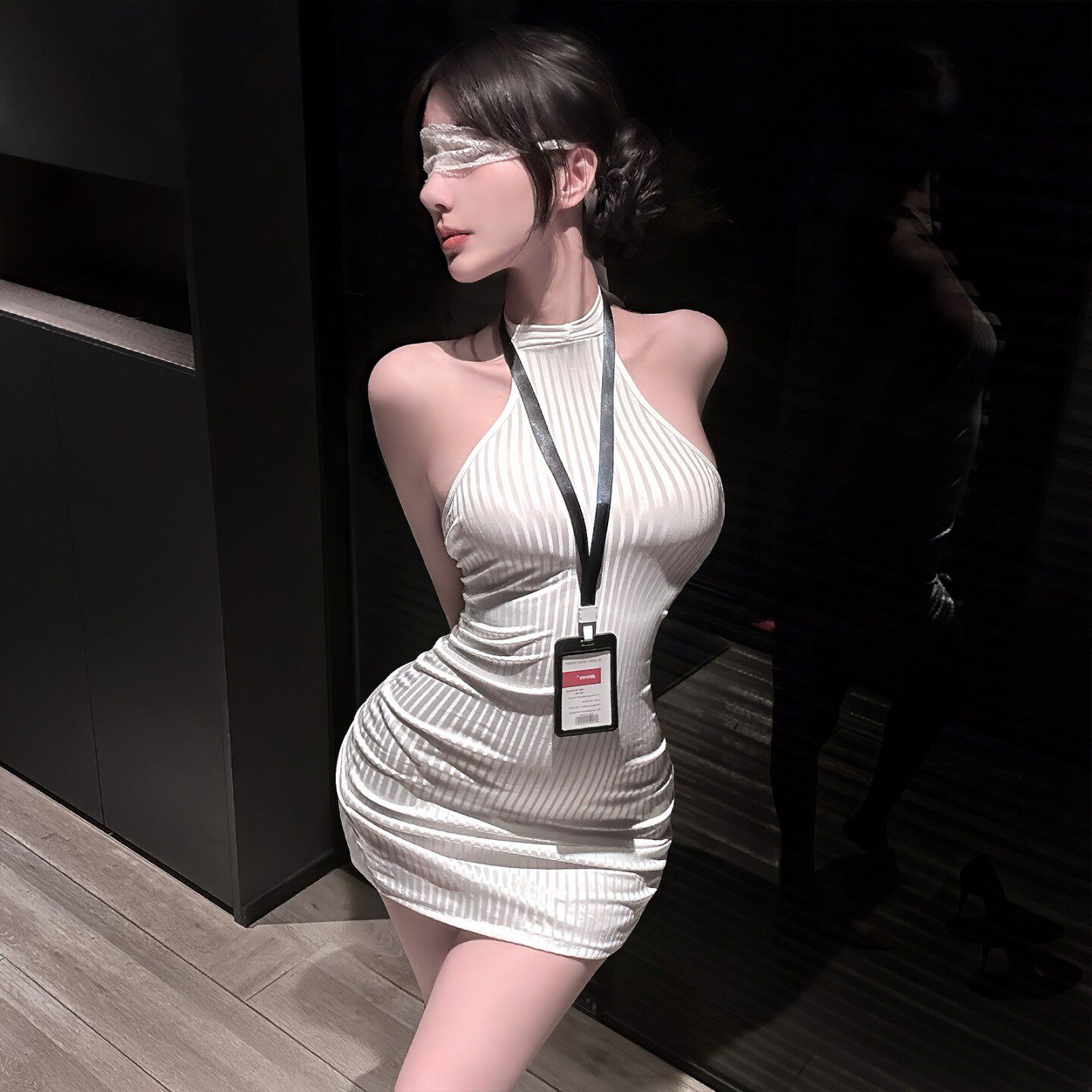 性感诱惑秘书制服高级激情无袖包臀裙女御姐OL睡衣套装免脱漏臀裙