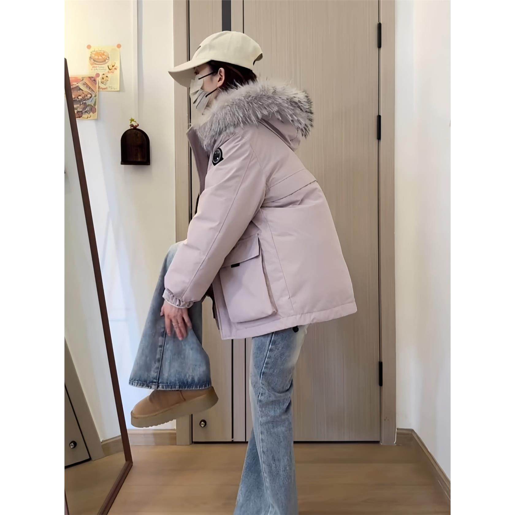 今年流行冰晶紫工装派克棉服女士新款韩版宽松棉袄大毛领棉衣外套,个性定制/设计服务/DIY,棉服工装,淘宝优惠券,粉丝福利购,淘宝优惠卷