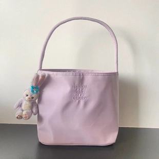 韩国mucu and ebony时尚刺绣高弹防水尼龙百搭休闲腋下单肩女包