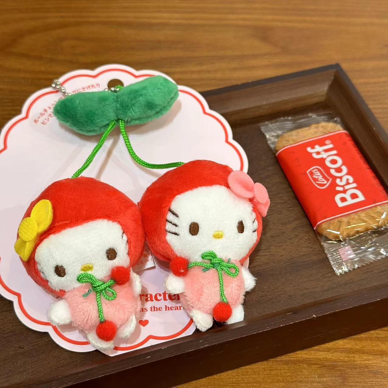 樱桃双子迷你KT玩偶挂件