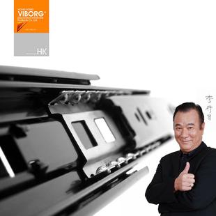 静音导轨橱柜滑轨 加厚抽屉三节轨阻尼缓冲轨道滑道电脑桌键盘侧装