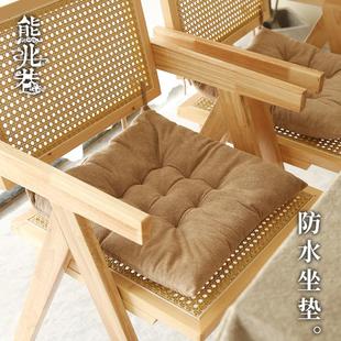 丝绵凳子垫 北欧纯色坐垫加厚柔软椅垫短绒透气办公室学生屁垫四季
