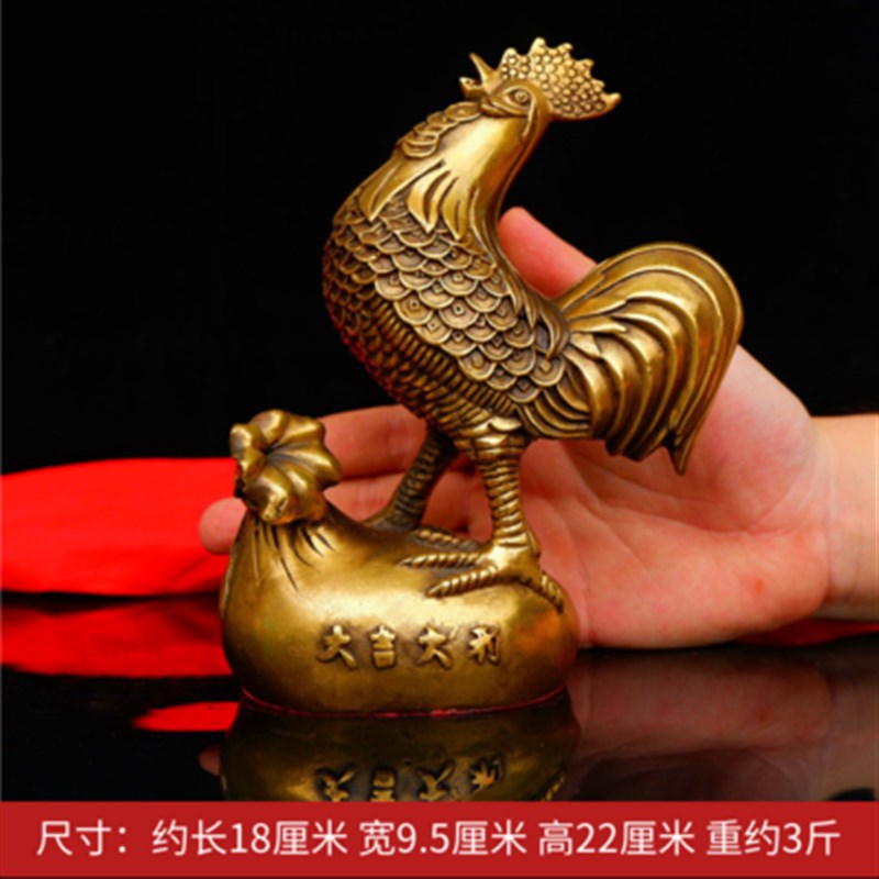 纯铜鸡摆件铜公鸡金鸡元宝鸡家居客厅工艺品装饰品摆设客厅卧室图片