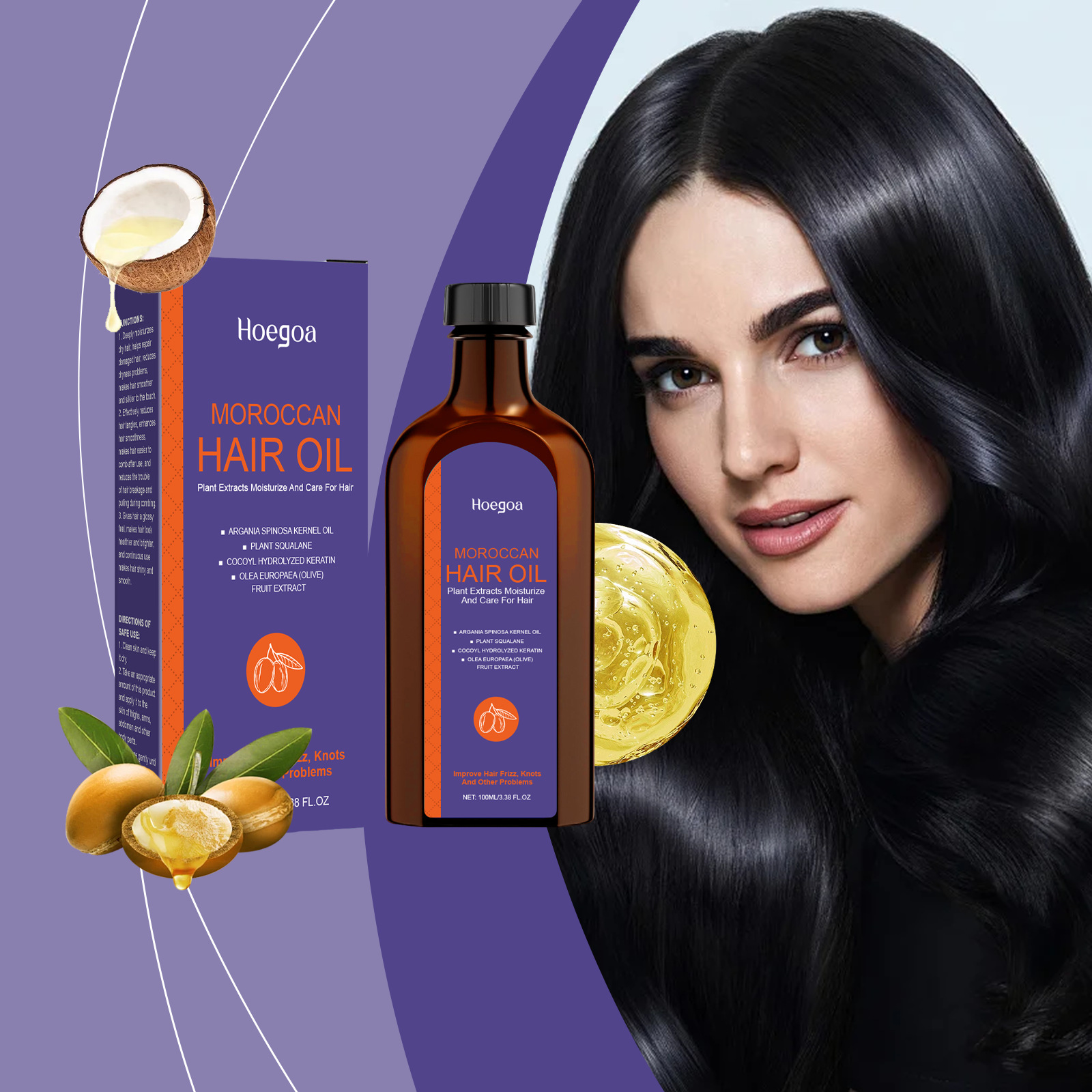 Moroccan Hair OilNourishing Moisturising Hair CareSmoothing