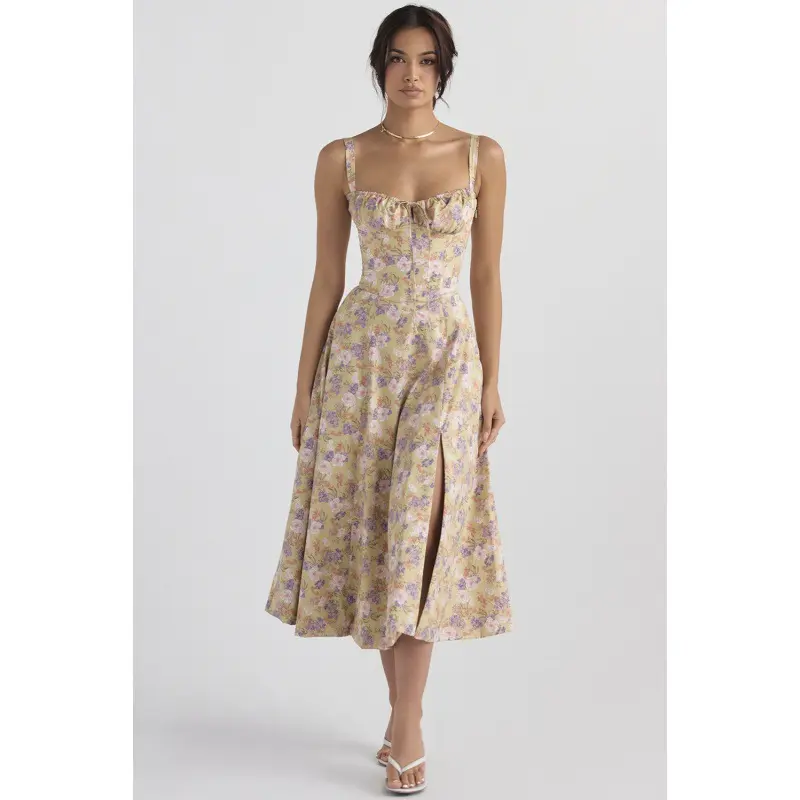 Year Commuter Solid Colour Fashion High-end Halter Dress Ski