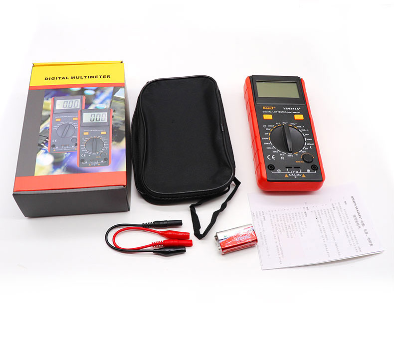 滨江VC6243A高精度电感电容表数B字VC6013A电容表背光数显万用表