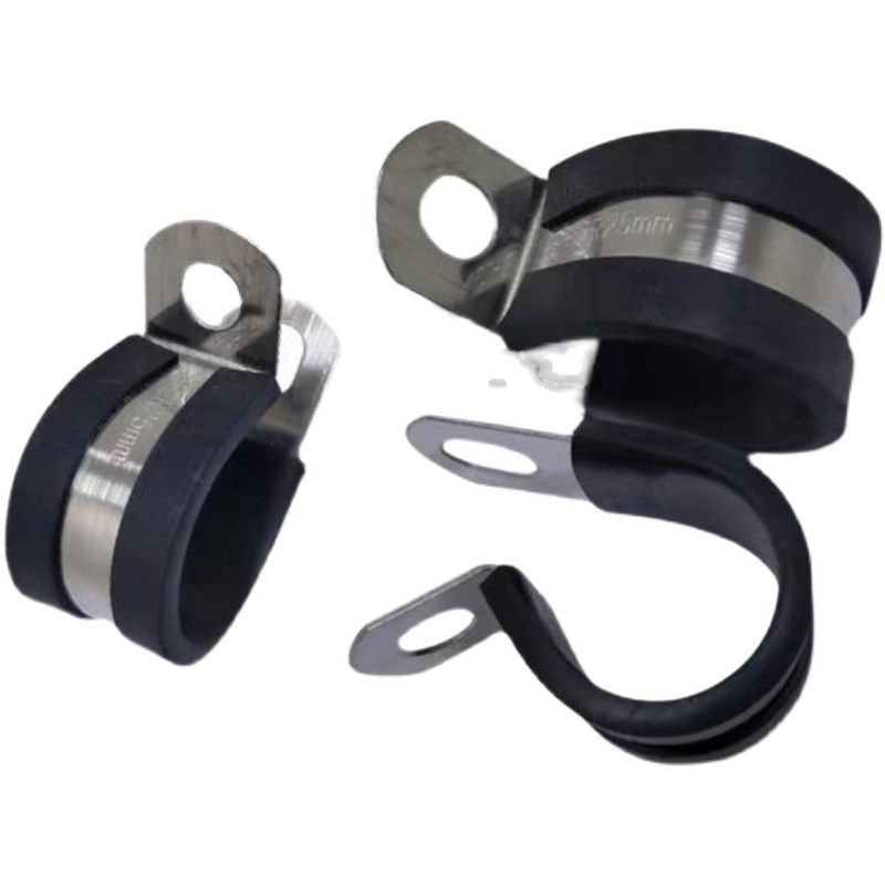 304不锈钢连胶条卡箍 R型带胶喉箍 减震橡胶卡 抱箍电线绝缘线夹,搬运/仓储/物流设备,机械式停车设备（立体停车库）,淘宝优惠券,粉丝福利购,淘宝优惠卷