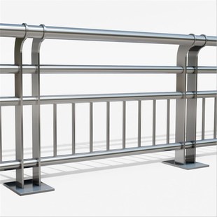 桥梁防撞护栏立柱不锈钢复合管道路河道铝合金q345铸钢支架栏杆