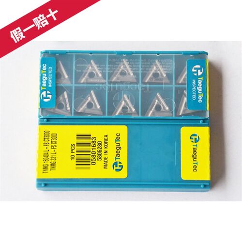 特固克数控刀片TNMG160404R/L-VF/FS CT3000三角开槽金属陶瓷刀片