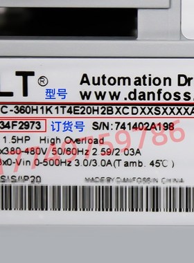 FC-360H1K5T4lE20H2B丹佛斯fc360简易变频器1.5kw三相380-480V