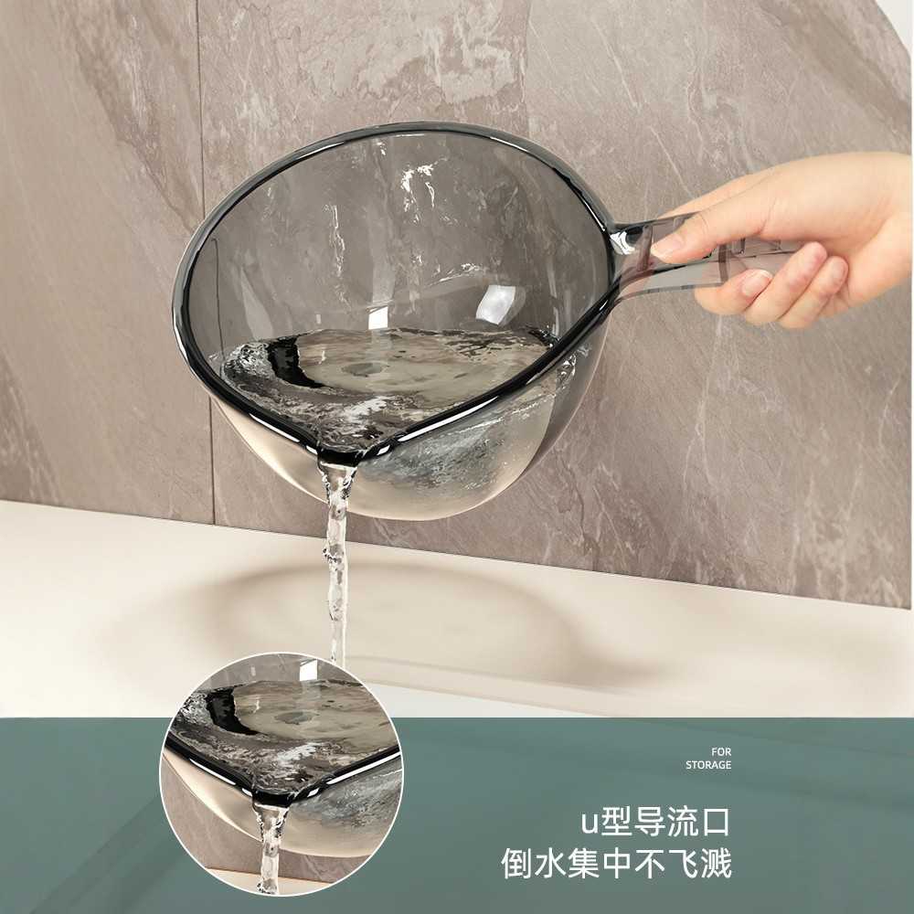 家用厨房摔不破水勺加深加厚长柄透明舀水打水仗漂流水瓢洗头勺子