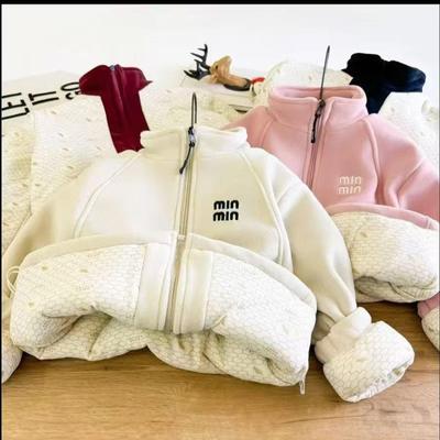 男童韩系夹棉加厚保暖卫衣外套2025秋冬新款儿童休闲洋气简约夹克