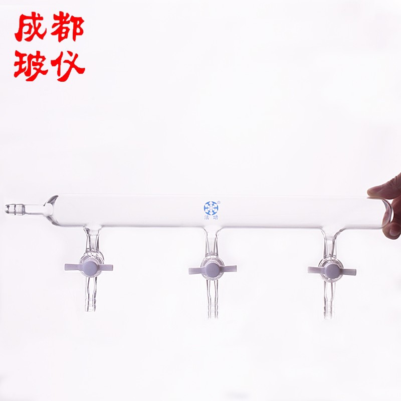 成都玻仪 四氟单排管真空气体分配器 3组4组5组6组 导气.小咀+封