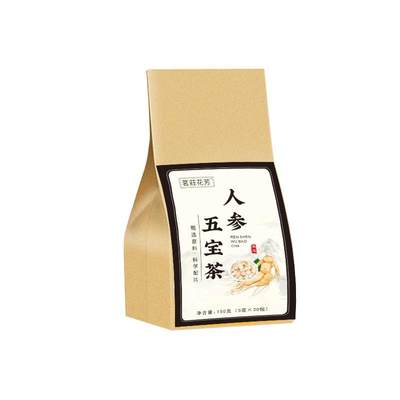 莊茗花芳人参五宝茶150g桑葚红枣黄精枸杞玛咖人参橘皮山药rr