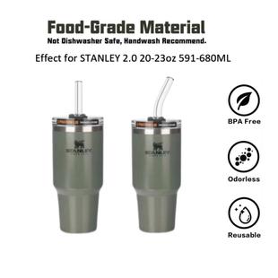 无色吸管保温杯加长玻璃吸管帽子适用stanley探险者系列203040OZ