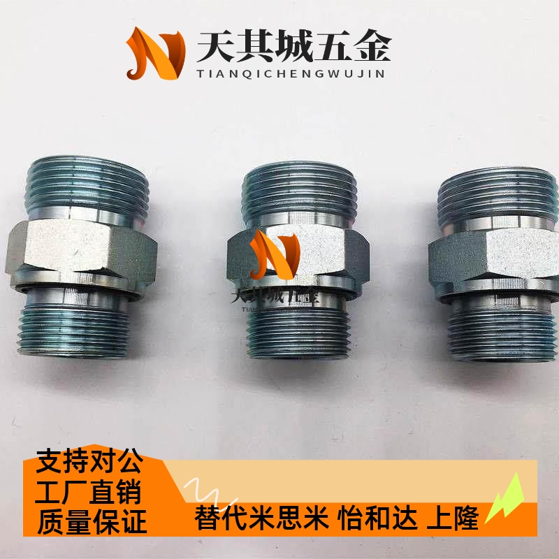 1CM 1DM-WD卡套式直通接头12 14 16 18 22碳钢镀锌螺母卡套1CN1DN