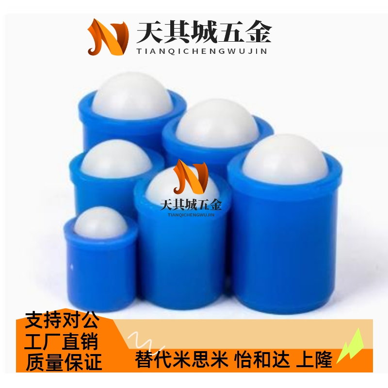 PFSSR GN614压入式球头柱塞POM不锈钢弹簧波珠介子光身定位珠碰珠