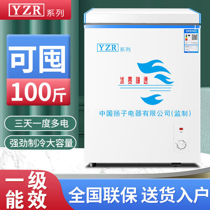 扬子电气冷柜家用大容量商用小冰柜两用卧式双温冷冻冷藏冰柜小型