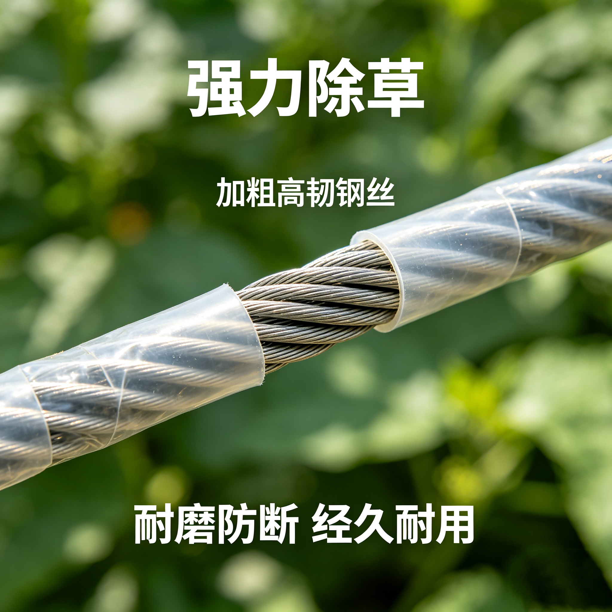 割草机专用打草绳通用钢丝耐磨钢丝3.0线割灌电动汽油款配件大全
