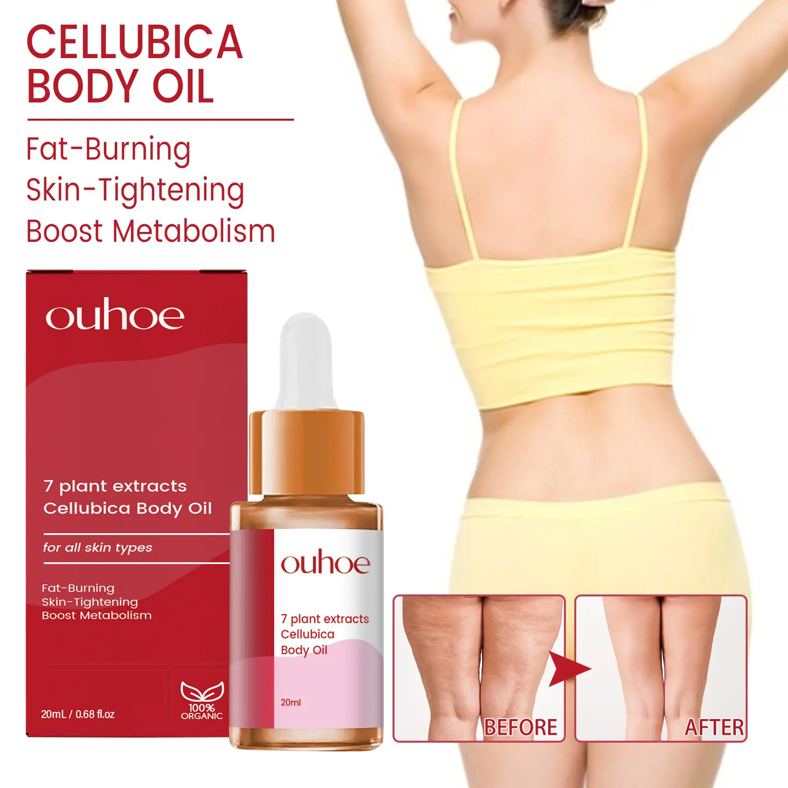 Herbal Body Oil Sculpting & Firming Skin Big Belly Arms & Le