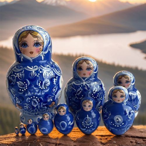 速发俄罗摆套娃10层烤漆儿童益智友意斯件生日礼物送生闺蜜朋创同