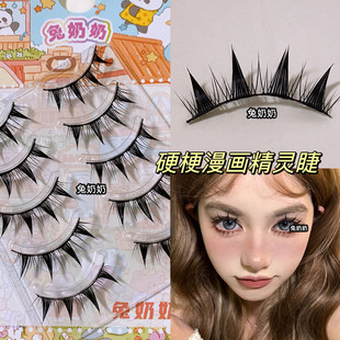 269猫系自然假睫毛芭比漫画小恶魔浓密眼睫毛一片式 初学者女
