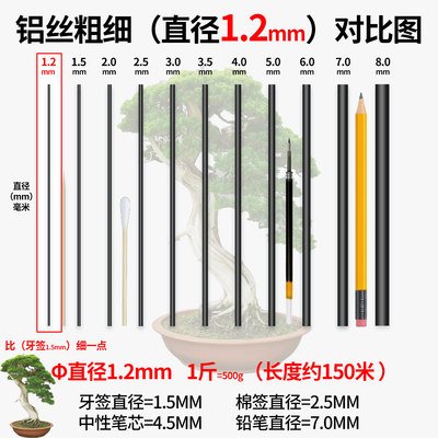 蟠扎苗盆木景捆扎铝丝铝XOB9006线固定专用定罗物型植铁丝园艺造