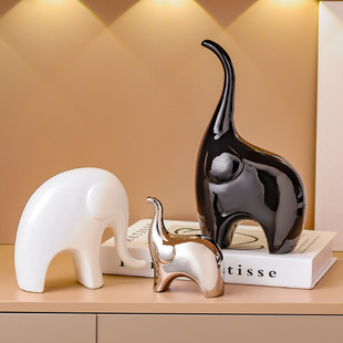 大象摆件轻奢高档客厅酒柜电视餐边柜斗柜办公室高级感小众装饰品