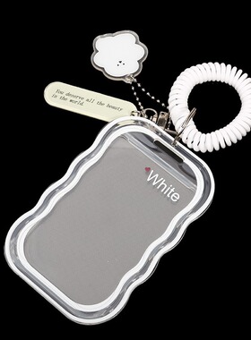 Transparent card holder student bus campus meal card star ch