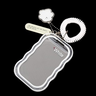 Transparent card holder student bus campus meal card star ch