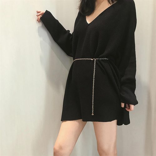 饰品性感流苏亮片身体链女单层