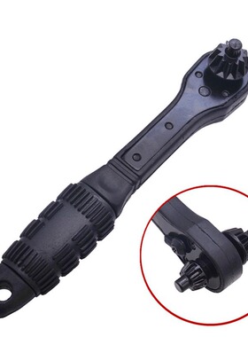 Black 2-in-1 drill chuck key wrench black ratchet wrench dua