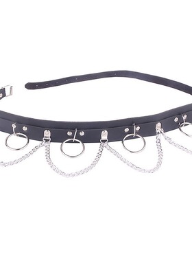 Self sold PU leather rhinestone inlaid belt sexy street phot