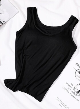 Strap bottom integrated vest with chest cushion for women no