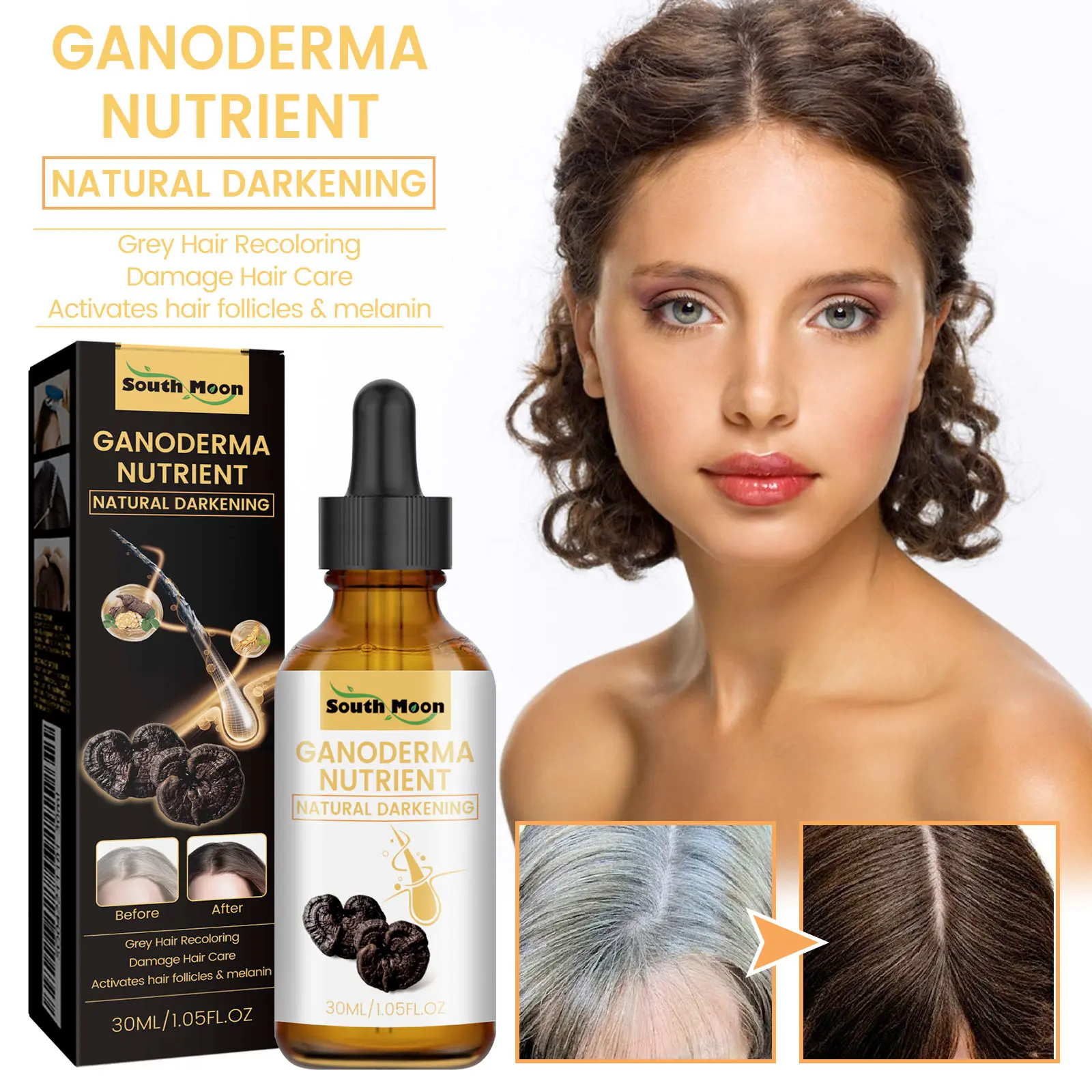 Black Ganoderma Lucidum Hair Liquid Nourishing Hair Nourishi