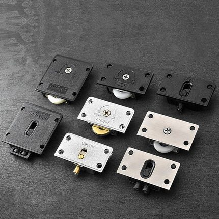 Push pull wardrobe sliding door wheel cabinet door top bead