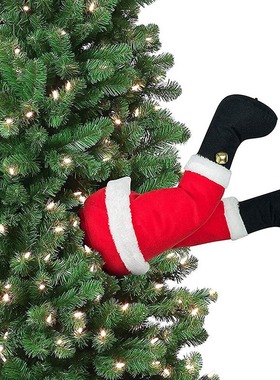 Christmas tree decorations Santa Claus prosthetic leg decora