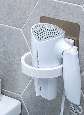 Non perforated wall mounted hair dryer rack air duct storage