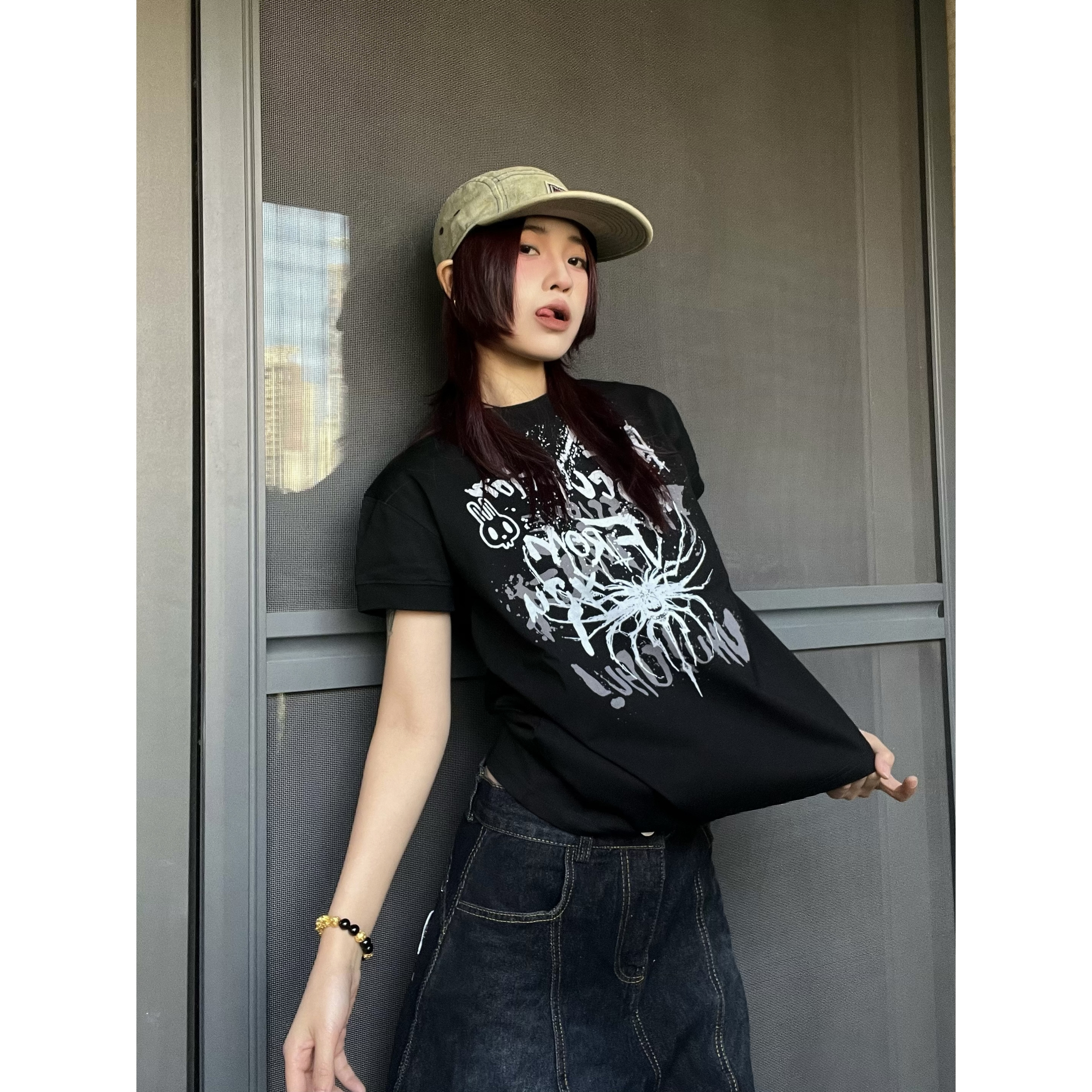 15GET字母涂鸦短袖上衣