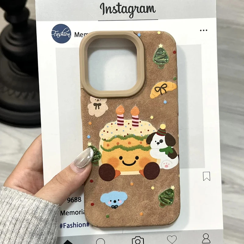 ZYL圣诞蛋糕小狗适用于华为pura70 ultra手机壳p60pro阶梯p50e全包p40pro防摔p30e小众女p70pro+创意