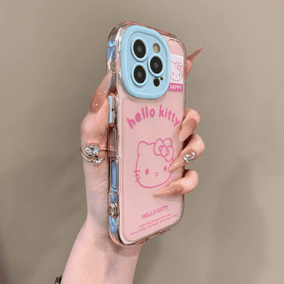 中意莱 少女心哈喽KT猫咪适用于oppo reno14/13pro/10pro/OPPO reno11pro手机壳OPPO reno12 pro撞色奶