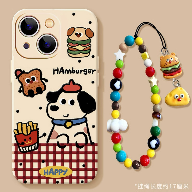 高级超火可爱汉堡小狗适用于小米15pro手机壳新款cc9全包12spro/civi2/civi3直边12x青春14ultar小米11/10/9
