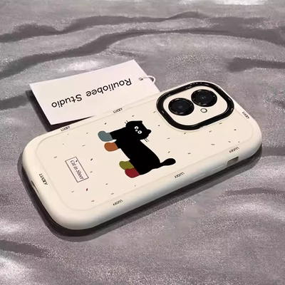 高级感袜子黑猫适用于荣耀300pro/200/90gt手机壳100pro全包60se/50女30泡芙x60i+个性v40轻奢畅玩20pro女