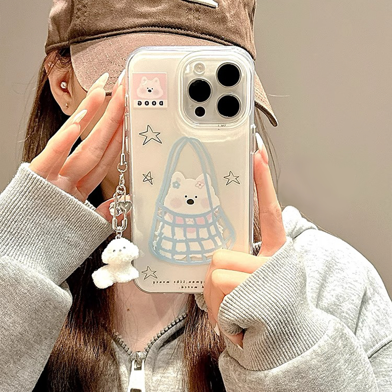 趣味可爱卡通西高地适用于vivo x200promini/x100s手机壳s30/20pro/19/18t/16女neo10/9pros/z10turbo白底IMD